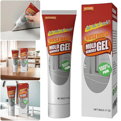 Gel removedor de moho químico de 90 g para paredes, limpiador ecológico para duchas, cocinas, fregaderos, paredes y azulejos.