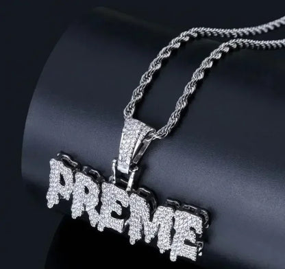 Collar con colgante de letra de circonita cúbica Bing Iced Out XO para hombres y mujeres, joyería de hip hop, street rock, rap y fiestas. 