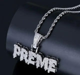 Bing Iced Out XO Colar Pingente de letra de zircônia cúbica para homens e mulheres Hip Hop Street Rock Rap Party Jewelry