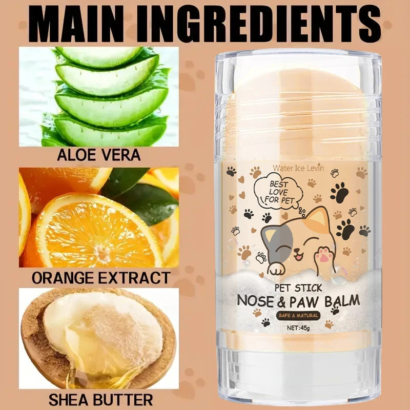 45g Dog Nose and Paw Balm Dog Paw Cream Cats Dogs Paw Protector Cream Pet Feet Moisturizer Pet Cracked Feet Repair Pet Accessories
