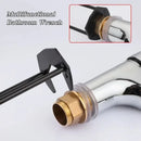 5-in-1 Sink Wrench Multifunctional Carbon Steel Faucet Key Plumbing Pipe Wrench Bathroom Kitchen Sink Repair Set Hardware Tools