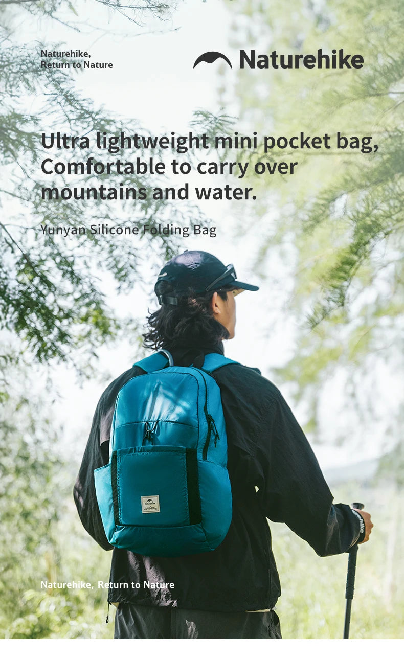 Naturehike New 30L Camping Backpack Large Capacity Portable Foldable Waterproof Shoulder Bag Outdoor Travel Hiking Picnic Bag