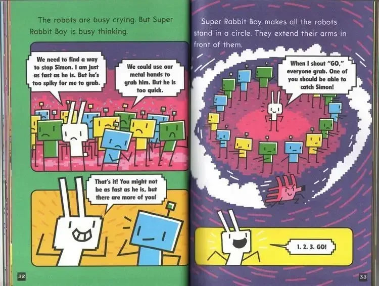 New 14 Books/set English Press Start!Super Rabbit Boy Reading Edition Scholastic Branches Children Cartoon for Kid Books