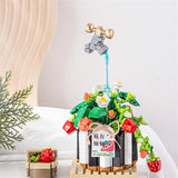 DIY Flower Vase Succulent Cactus Snow Lotus Potting Plants Gardens Building Blocks Model MINI Bricks Kids Sets Kits Toys