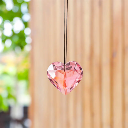 45mm Hanging Heart Suncatcher Prism Pendant Crafts for Home Office Garden Decoration Rainbow Maker Window Pendant 2025 Xmas Gift