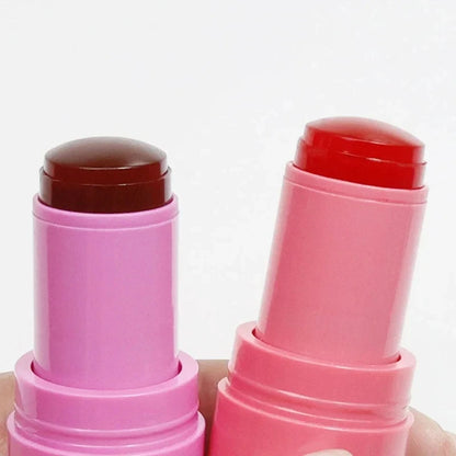 Lápiz labial 3 en 1 con leche, rubor en barra, colorete, agua refrescante, larga duración, acuarela, maquillaje mate multiusos.