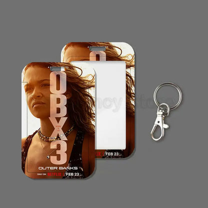 TV Show Outer Banks DBX3 Keychain Card Holder Keychains Badge Business Credit Card Holders Bank Bus ID Cards Cover Case Keychain