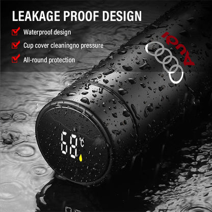 1pc Thermos Bottle Smart Cup With Temperature Display 304 Stainless Steel Vacuum Insulated Intelligent Cup For Audi S Line A1 A2
