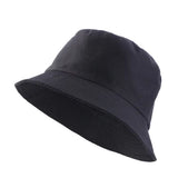 Spring Summer Unisex Solid Color Fisherman Cap Foldable Bucket Hat Outdoor Sunscreen Hat Fashionable Double-Sided Basin Hat