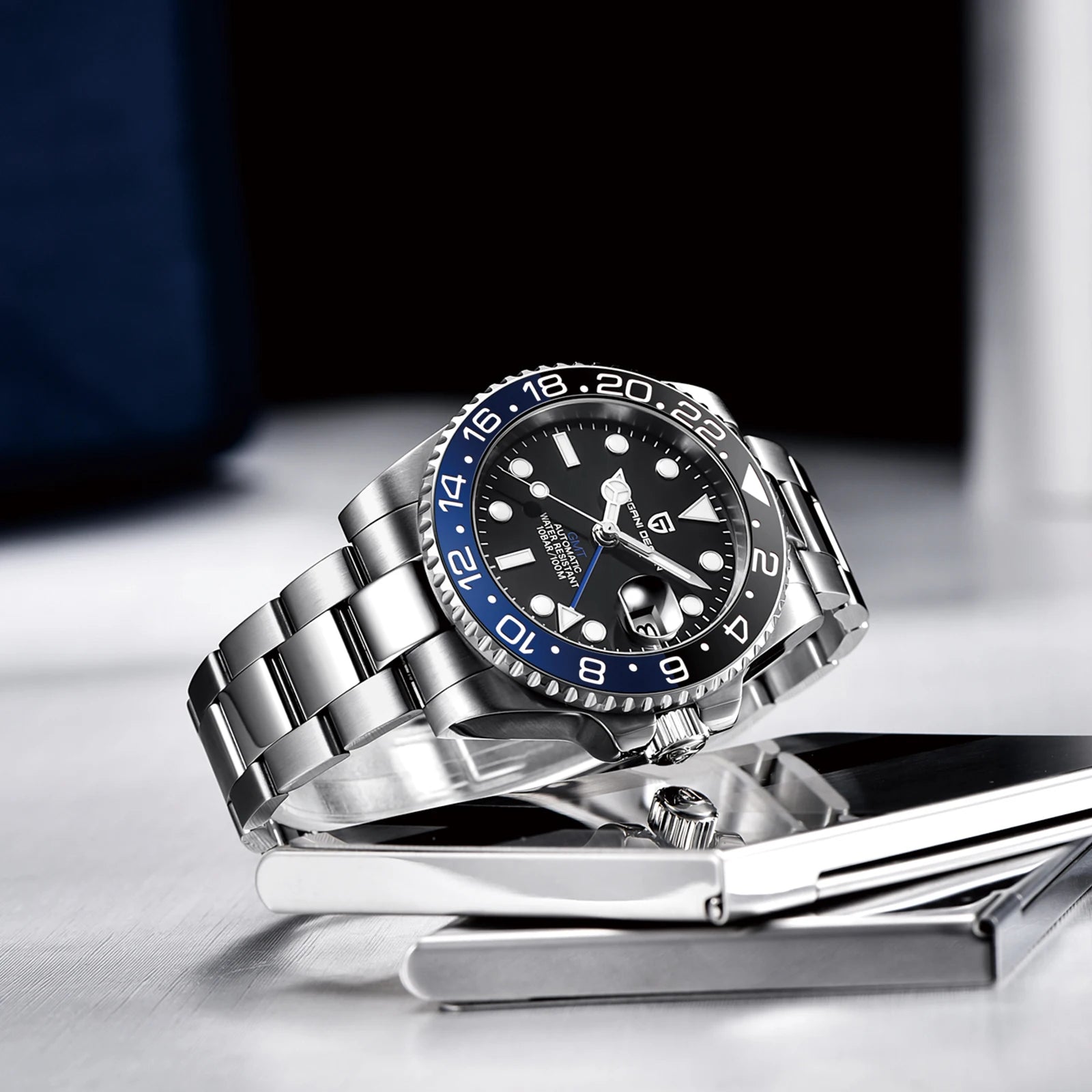Relógio Masculino Mecânico de Luxo PAGANI DESIGN 2026 – Aço Inoxidável, Função GMT, Vidro de Safira – Marca de Alto Padrão