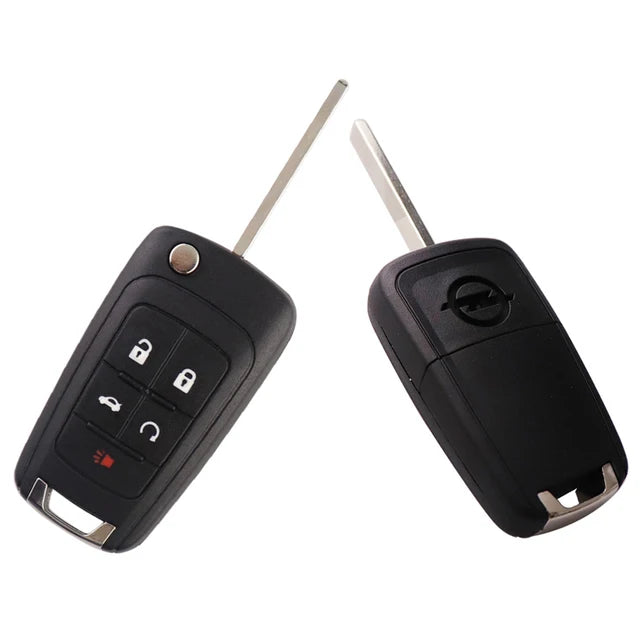 YIQIXIN - Funda plegable para llave de coche (2/3 botones), compatible con Opel/Vauxhall, Astra J, Zafira BC, Insignia, Mokka, Adam Cascade, Karl, Corsa, Meriva 