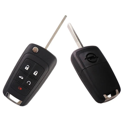 YIQIXIN - Funda plegable para llave de coche (2/3 botones), compatible con Opel/Vauxhall, Astra J, Zafira BC, Insignia, Mokka, Adam Cascade, Karl, Corsa, Meriva 
