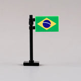 MOC City Street View National Flag Series WW2 Accessories Building Blocks Franch Italy Military Army War DIY Kid Bricks Toy Gift