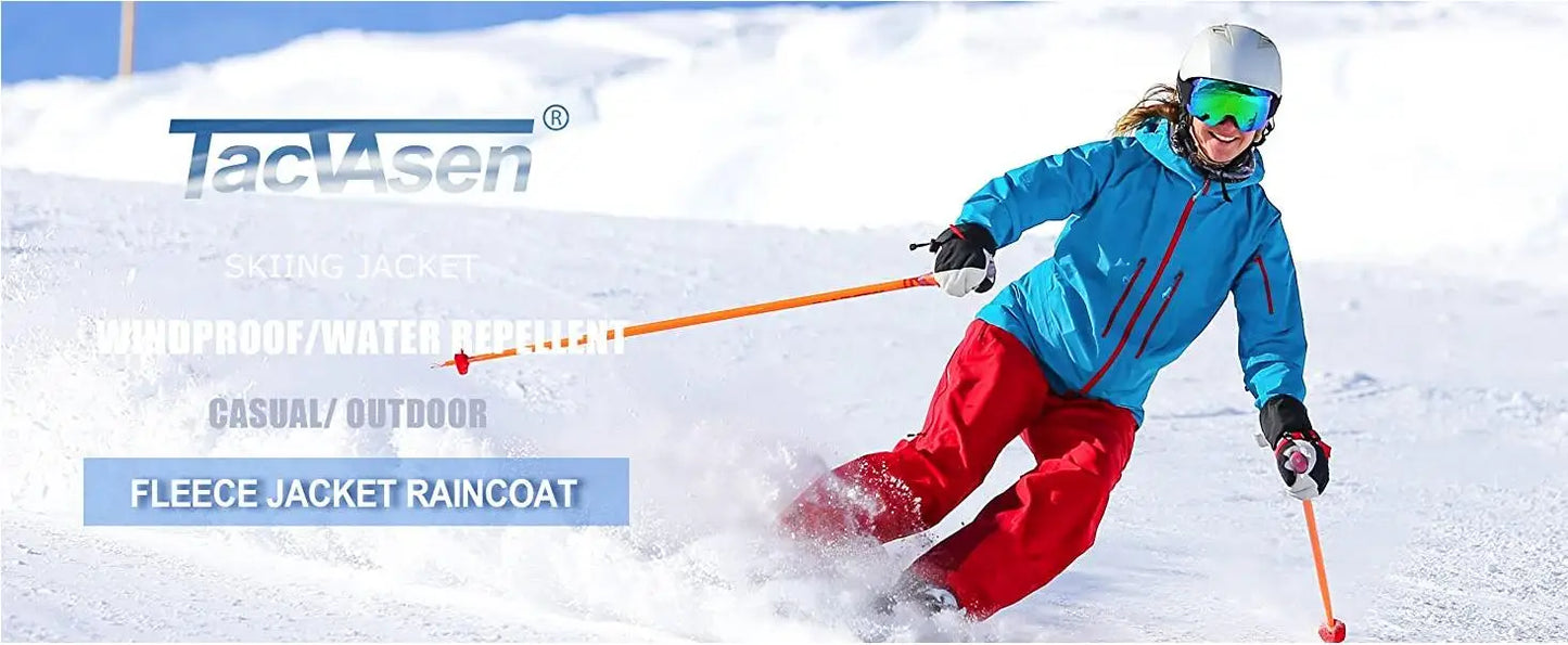 TACVASEN Chaqueta de esquí y snowboard de invierno para mujer, forro polar térmico, impermeable, informal, para trabajo, lluvia, cortavientos, parka