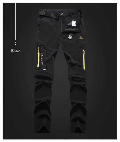 TRVLWEGO Men's Camping Hiking Pants Trekking High Stretch Summer Thin Waterproof Quick Dry UV-Proof Outdoor Travel Trousers
