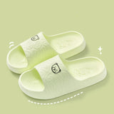Cartoon bear print slippers for men and women, indoor soft sole slides, EVA bathroom, summer outdoor cool shoes for couple, fashion 