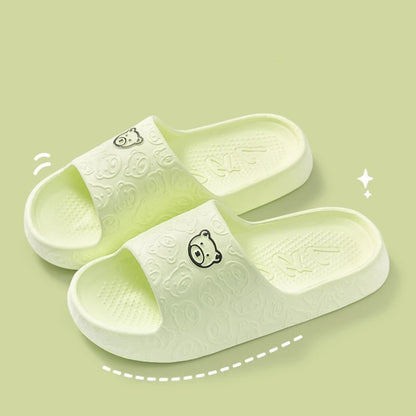 Summer Women Casual Slippers Cute Bear Indoor Soft Sole Outdoor Non-slip Air Cushion Lightness Men Fashion Flat Shoes