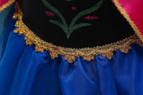 Disney Frozen Princess Anna Dress with Fuchsia Cape Girls Snow Queen Elsa's Sister Costume Play Toddler Carnival Royal Frocks
