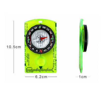 Brújula de orientación impermeable para lectura de mapas, brújula de placa base para actividades al aire libre, senderismo, caza, navegación, acampada, equipo de supervivencia.