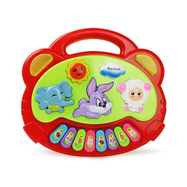 Kids Piano Keyboard Game Animal Sounds Flashing Light Music Baby Instrument Educational Toys Gifts for Children 