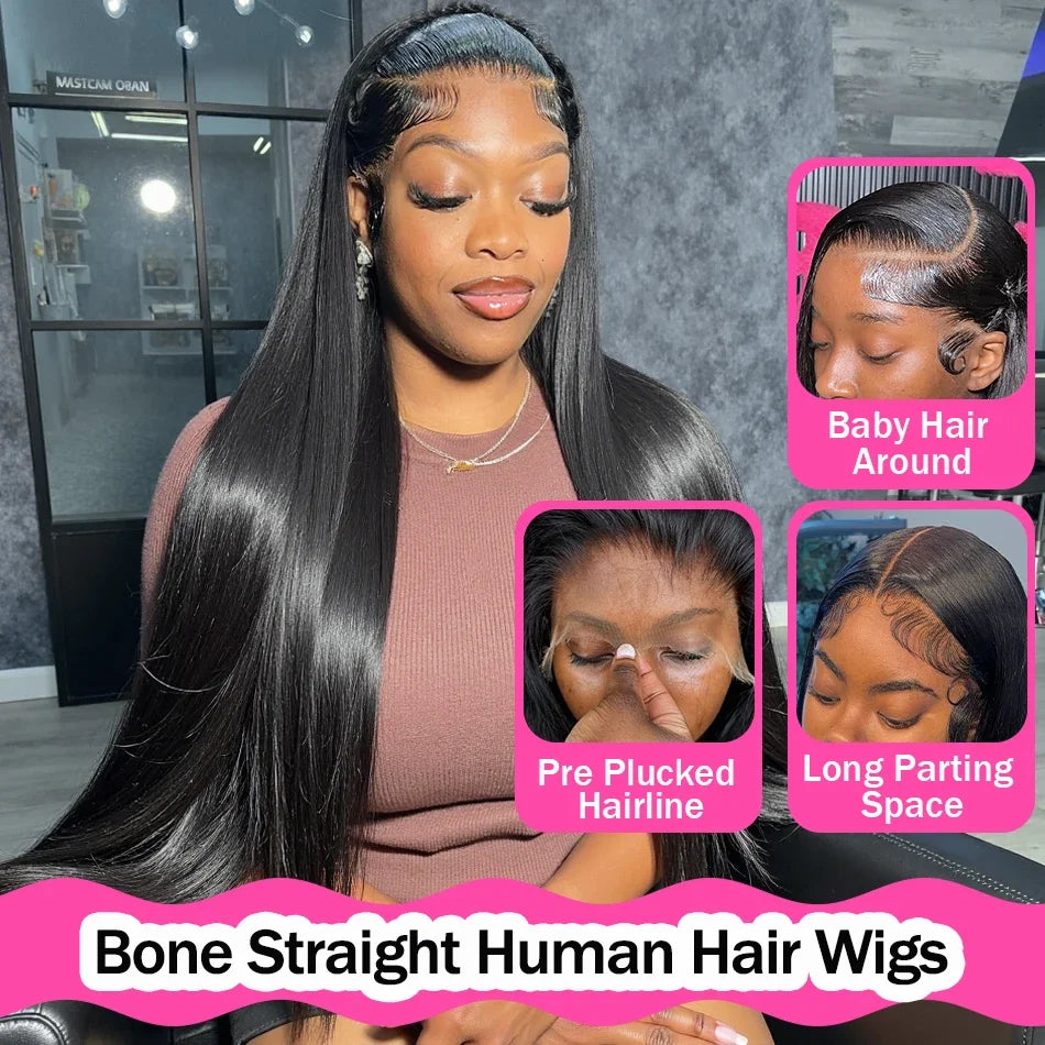 Peruca lace frontal gluseless cabeloliso HD - sem cola