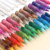 Languo 9pcs/box Soft Brush Acrylic Marker Pen Set, DIY Hand Drawn, Paint Art Markers pens, Student Graffiti Acrylic Paint Pens, M720