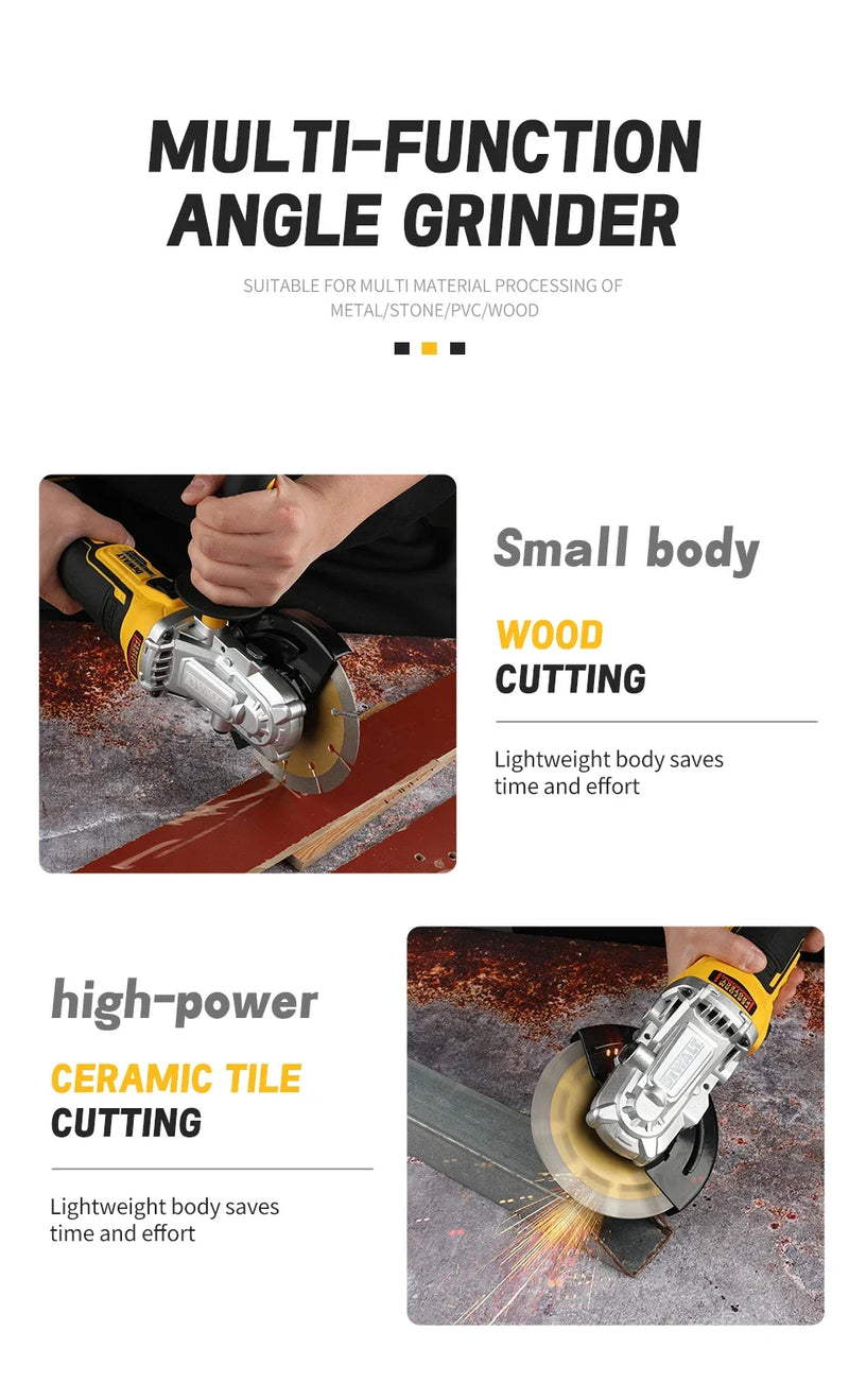 DEWALT  DCG405  Angle Grinder 18V Brushless Motor Cordless Cutting Machine 125mm Rechargeable Handheld Polishing Machine router
