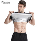 Vensslim Men's Sauna Suit Sweat Heat Trapping Workout Fat Burner Vest Slimming Body Shaper Tank Top Waist Trainer Fitness Corset