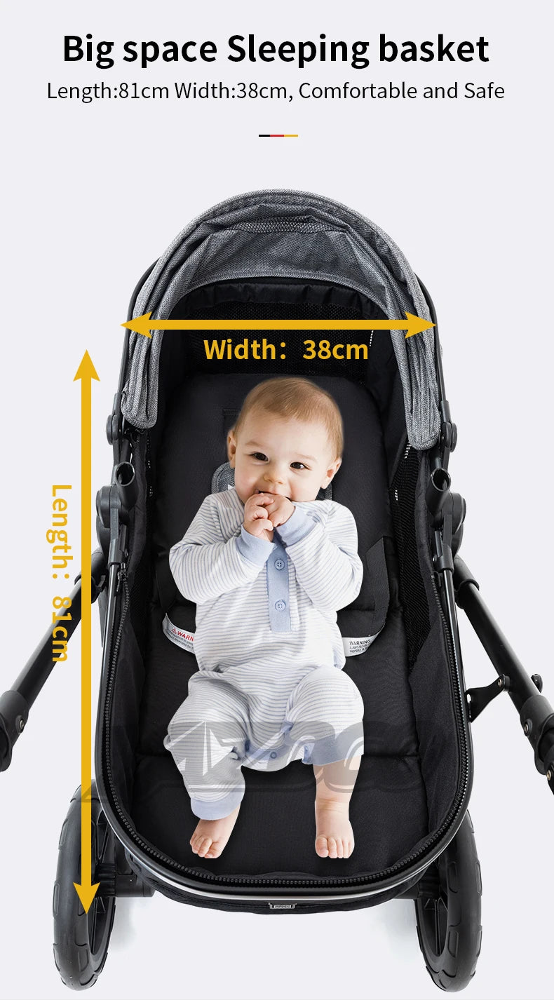 Baby stroller 3 in1,four wheel stroller,2 in 1 baby car,Lightweight strollers,Mutifunction Strollers,baby carriage,Poussette