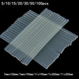 Hot Melt Adhesive Glue Gun 10/20/50pcs Transparent Hot Glue Sticks Silicone Rod for 7/11mm Gun DIY Tools Kitchen Cabinet Storage