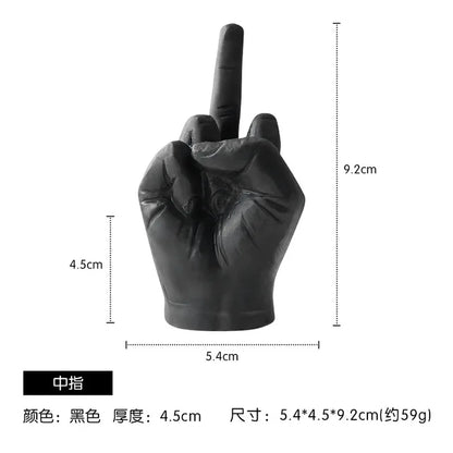 Middle finger shaped scented candles, Creative white and black gesture, Funny niche gifts, Home decoration 