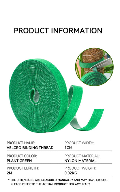 Brida de nailon para jardín, reutilizable, con cierre de velcro, para plantas, flores, trepadoras y en crecimiento.