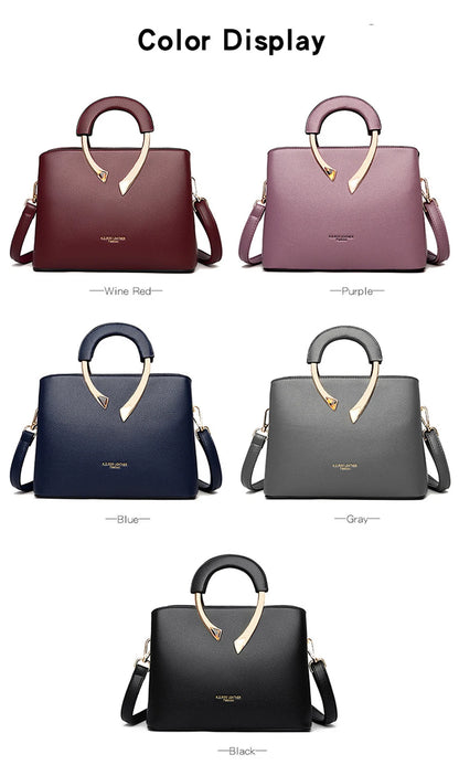 2026 New Style Crossbody Bag Medium Mom Bag Lychee Pattern Large Soft PU Zipper Closure Daily Use Fashionable Ladies Handbag Sac