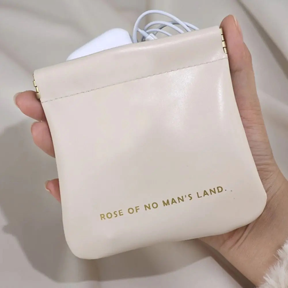 Fashion Simple Lipstick Makeup Bag Portable PU Jewelry Handbag Travel Mini Cosmetic Organizer Pouch for Women Girls