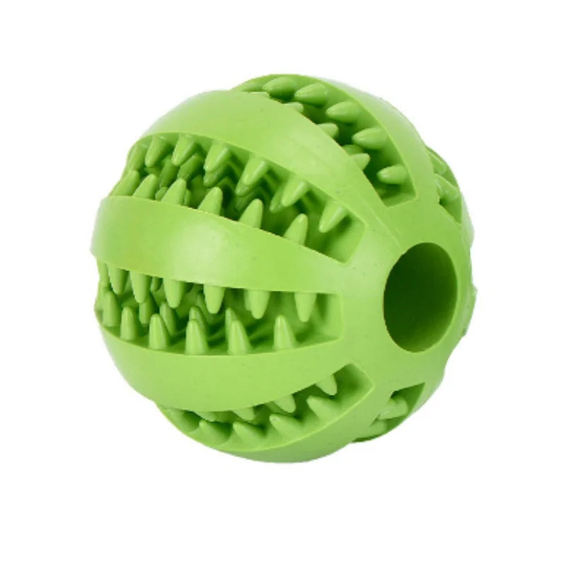 Rubber Dog Ball Teeth Cleaning Pet Training Interactive Chew Toy Dogs Puppy Gift 3 Sizes 1pc 