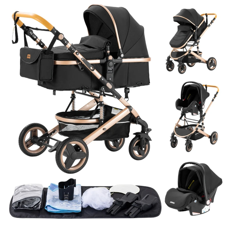 Baby stroller 3 in1,four wheel stroller,2 in 1 baby car,Lightweight strollers,Mutifunction Strollers,baby carriage,Poussette