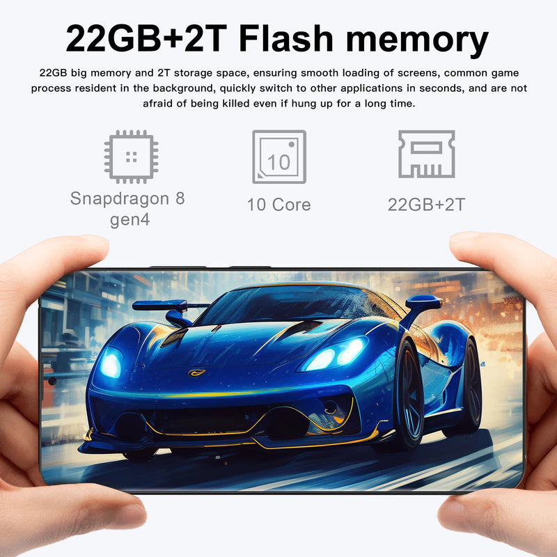 Android 15 Global Version Smartphone 9 Pro XL 7.3 FHD 22G 2TB 8800mAh 5G Network Snapdragon 8 Gen4 Original Unlocked Phone
