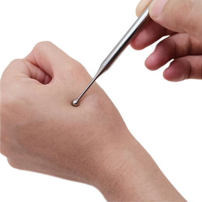 Ears Acupuncture Point Probe Massage Tool Painless Stainless Steel Portable Acupoint Detecting Pen Facial Reflexology Tool