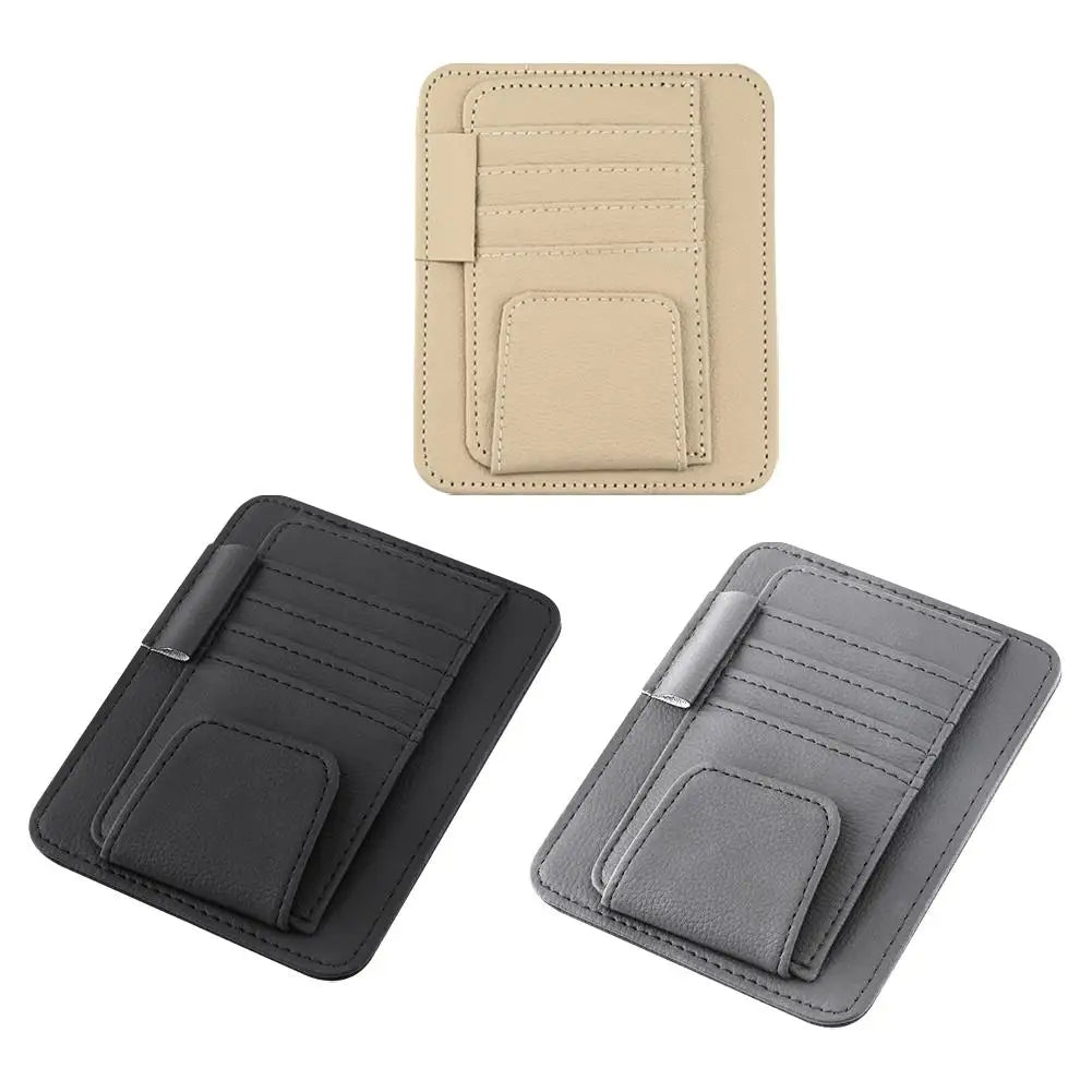 Visor Storage Multi-Pocket Car Sun Visor Document Storage Multi-functional Pen Card Glasses Clip Holder Organizer Interior Acces