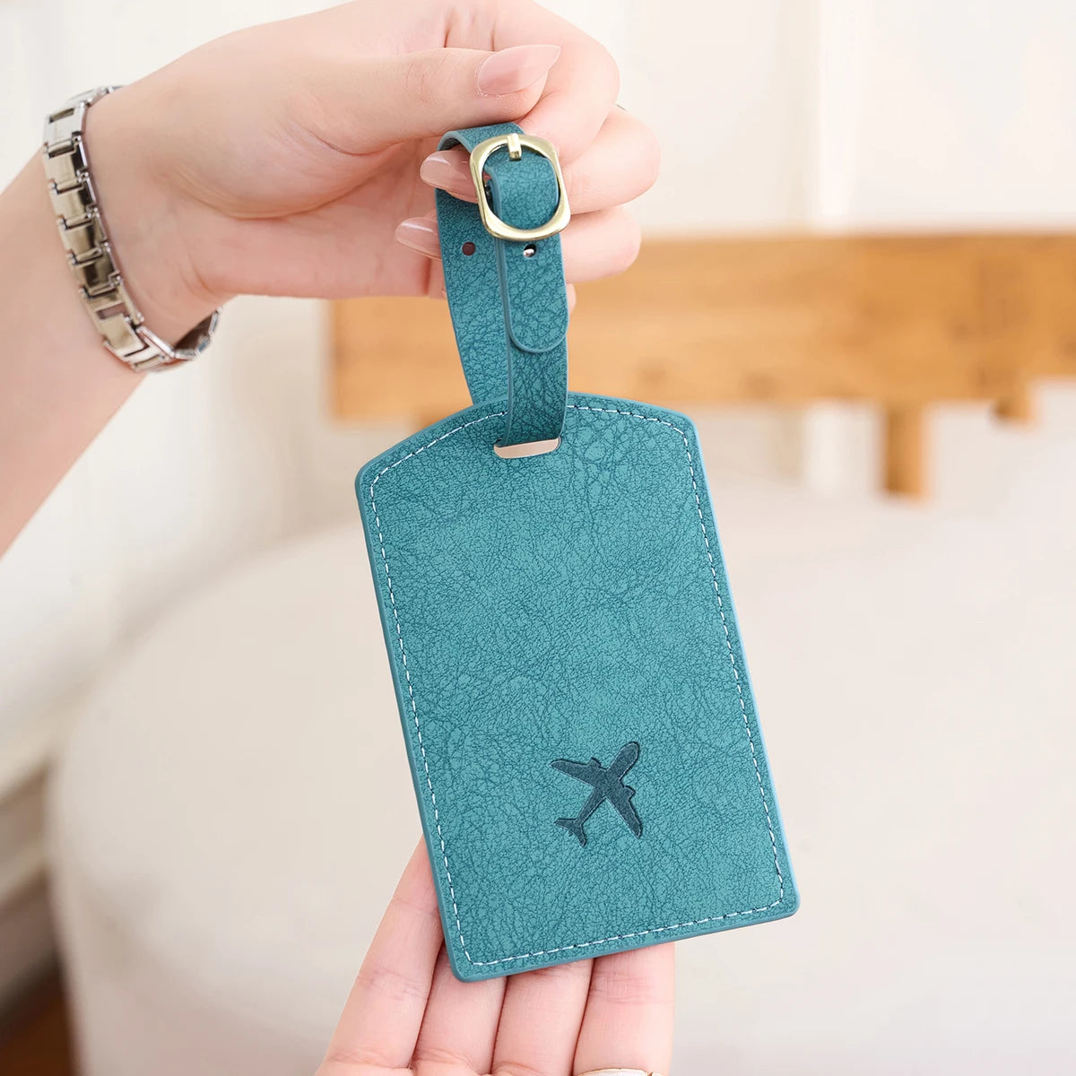 Fashionable new PU luggage tag, boarding pass for overseas travel, luggage tag, anti-loss name card, luggage tag