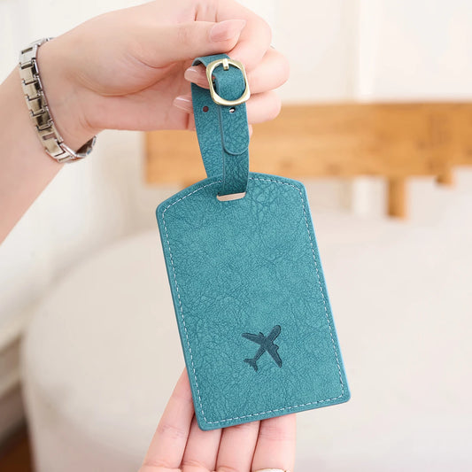 Fashionable new PU luggage tag, overseas travel boarding pass, luggage tag, anti-loss name card, luggage tag