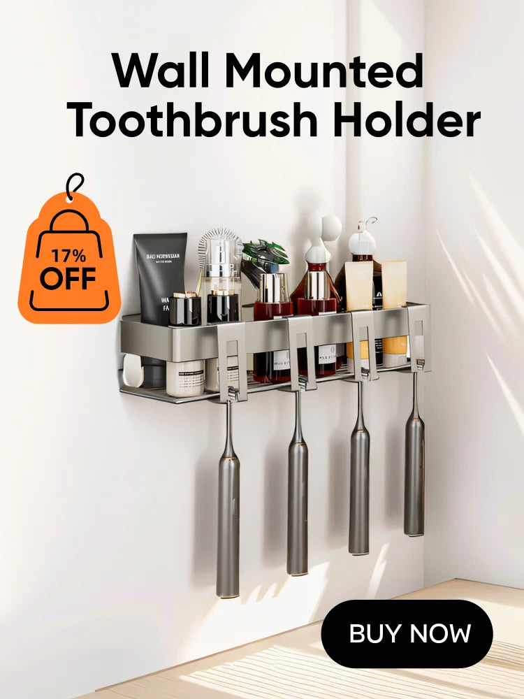 Bamboo Electric toothbrush Holder Razor Makeup Brush Storage Box Toothpaste Toothbrush Stand Bathroom accessories