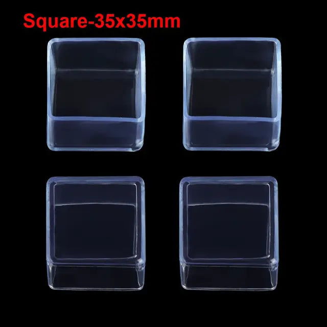 Tampas De Borracha Da Perna Da Cadeira, Almofadas Protetoras De Pés, Mesa De Móveis, Cobertura Contra Poeira, Nivelamento De Pés Protetores De Chão, 4Pcs por Conjunto