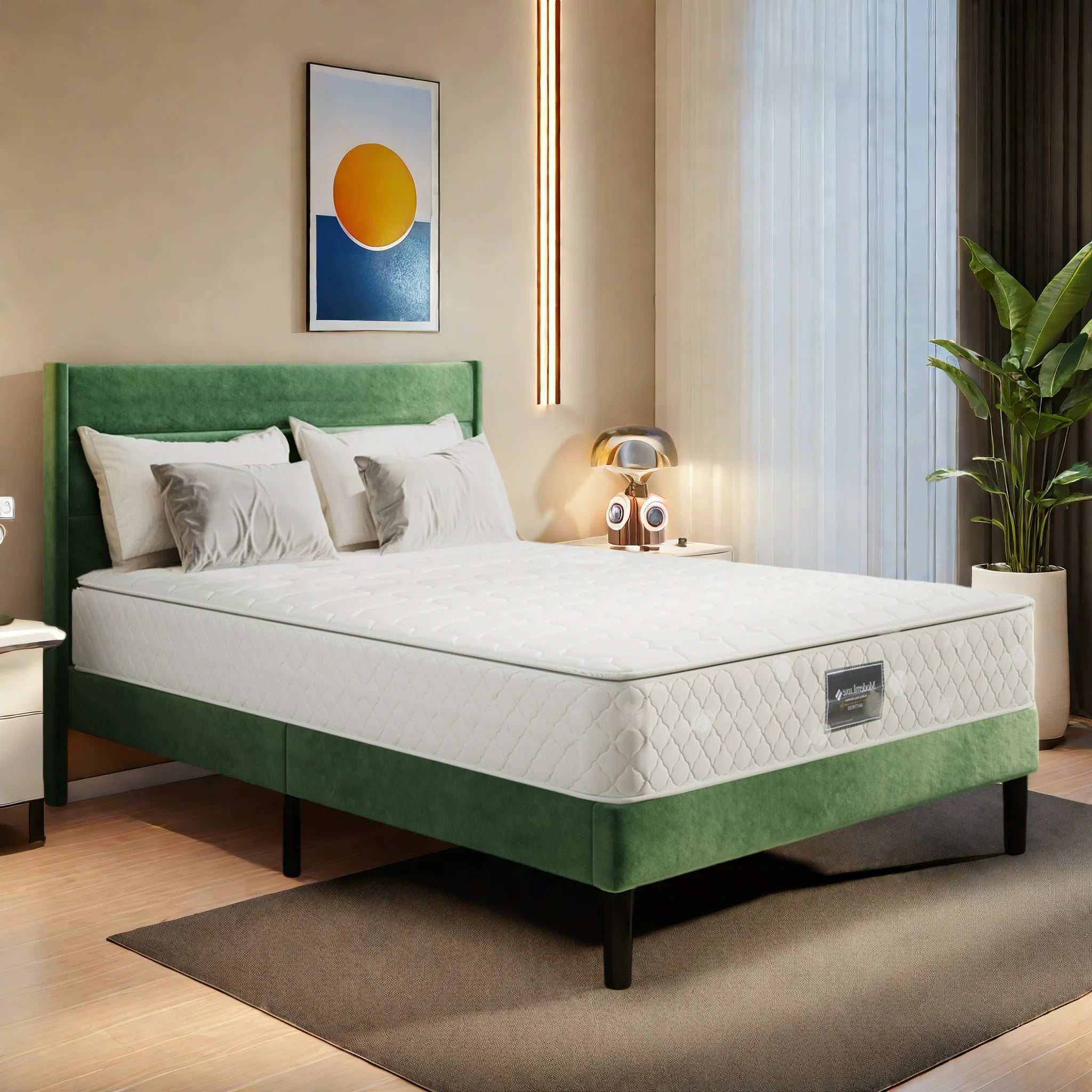 Anajqaqia 160x200cm Spring Mattress,7-Zone Cold Foam,with H3 Hardness,Oeko-Tex Certified,Quilted Microfiber Cover,25cm Thickness