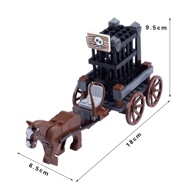 MOC Notice Board Building Blocks Bee Farm Fountain Bonfire Stove Medieval Town Street View Water Wall Bridge Road Sign Brick Toy