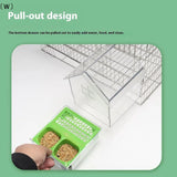 〔W〕Hanging Parrot Feeder Prevent Scattering Bird Feeding Bowl Multifunction Bird Bath Parakeets Bathtub Bird Cage Accessories