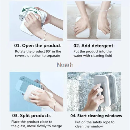 Glass Wiper Wash Magnetic Window Double Sided Cleaning Brush Household Magnetic Brush for Washing Windows Home Cleaning Tool New