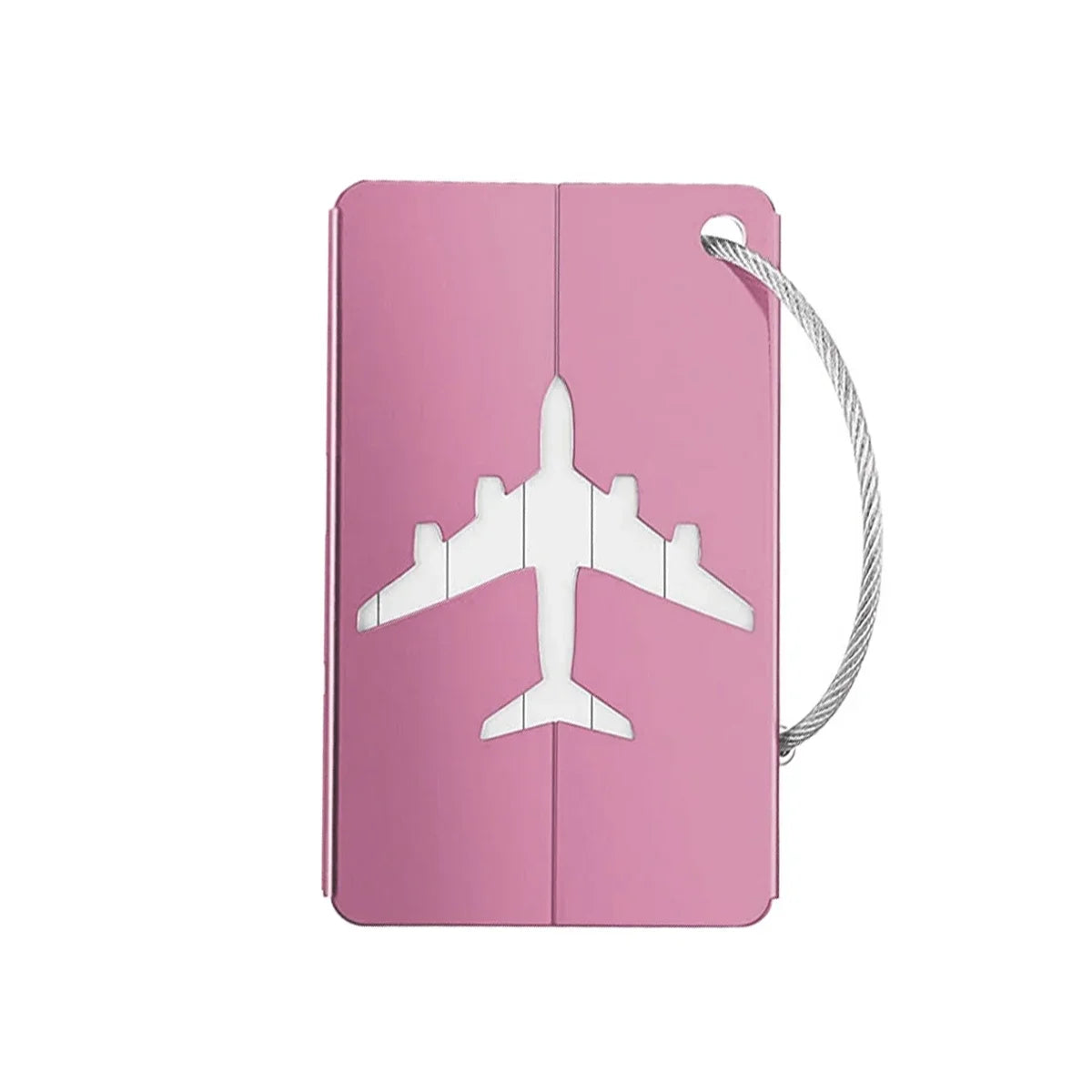 Aluminium Alloy Aircraft Luggage Tag with Name Travel Luggage Tag ID Card Anti-lost Solid Color Travel Accessories