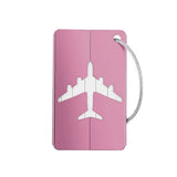 Aluminium Alloy Aircraft Luggage Tag with Name Travel Luggage Tag ID Card Anti-lost Solid Color Travel Accessories
