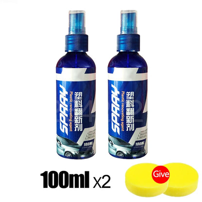 Car Plastic Restore Coating Agent Auto Plastic Rubber Exterior Repair Clean Car Restoration Agent Black Shine Seal Brighten Cars